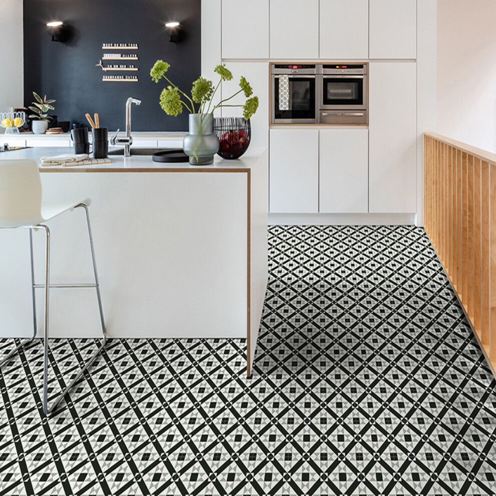 (4m(13'1") X 3m(9'9")-12mÂ², FA2008) 2.8mm Thick Foam-Backed Anti-Slip Vinyl Flooring with 5-Year Warranty for Kitchens-image-OPC-PFGRSMM-NEW