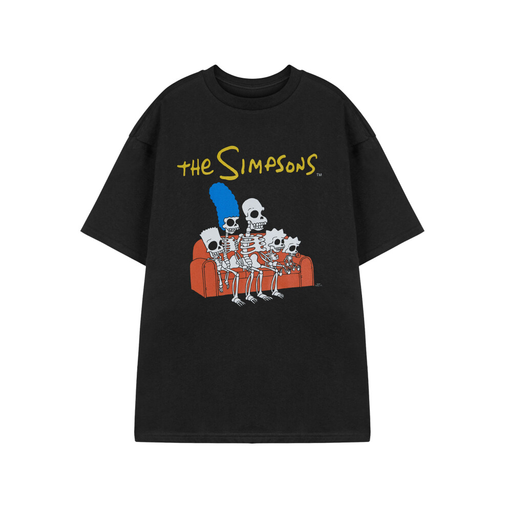 (Large) The Simpsons Short Sleeved T-Shirt (Mens Black)