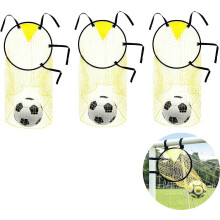 (3*yellow) Top Bins Football Targets,1/2/3pcs Football Target Net,outdoor Football Throwing Target For Kicking Accuracy Training, Easy To Attach And Detach To Th