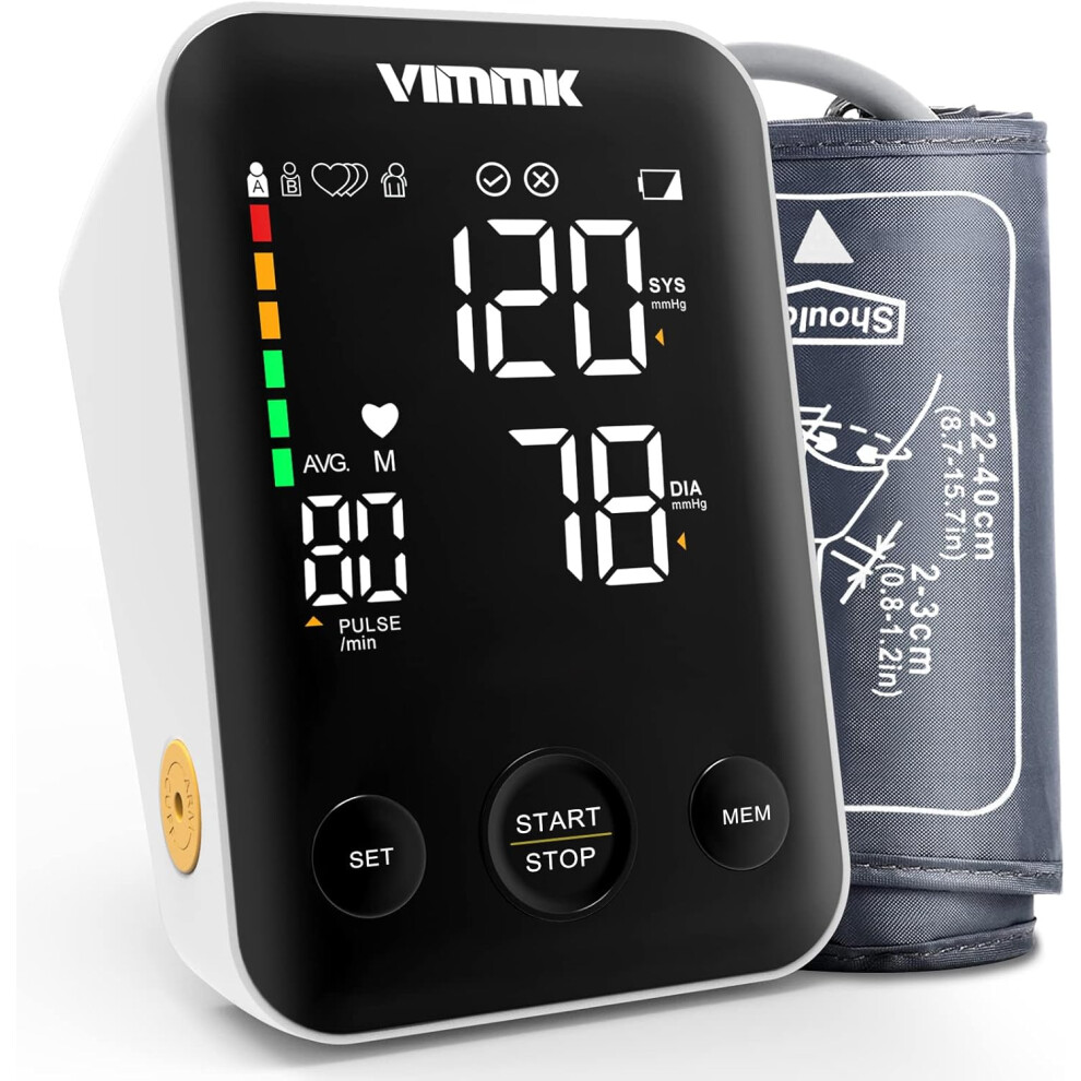 Vimmk White Blood Pressure Monitor Upper Arm, Blood Pressure Machines