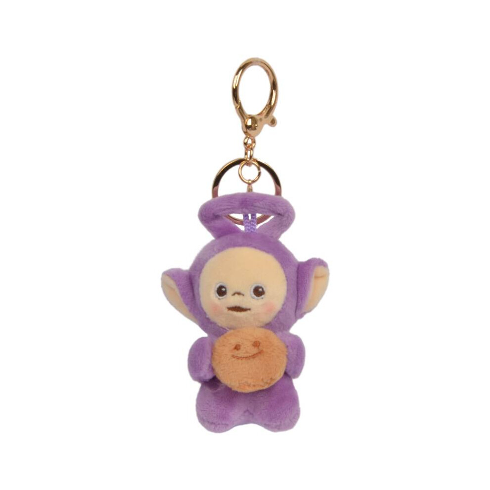 (Purple) Plush Teletubbies Toys Vocalize Cartoon Fill Doll Backpack Keychain Pendant Gift Purple