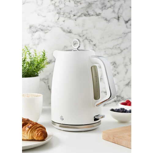 Swan Swan Serenity White Kettle Toaster Digital Microwave & Storage Set 2