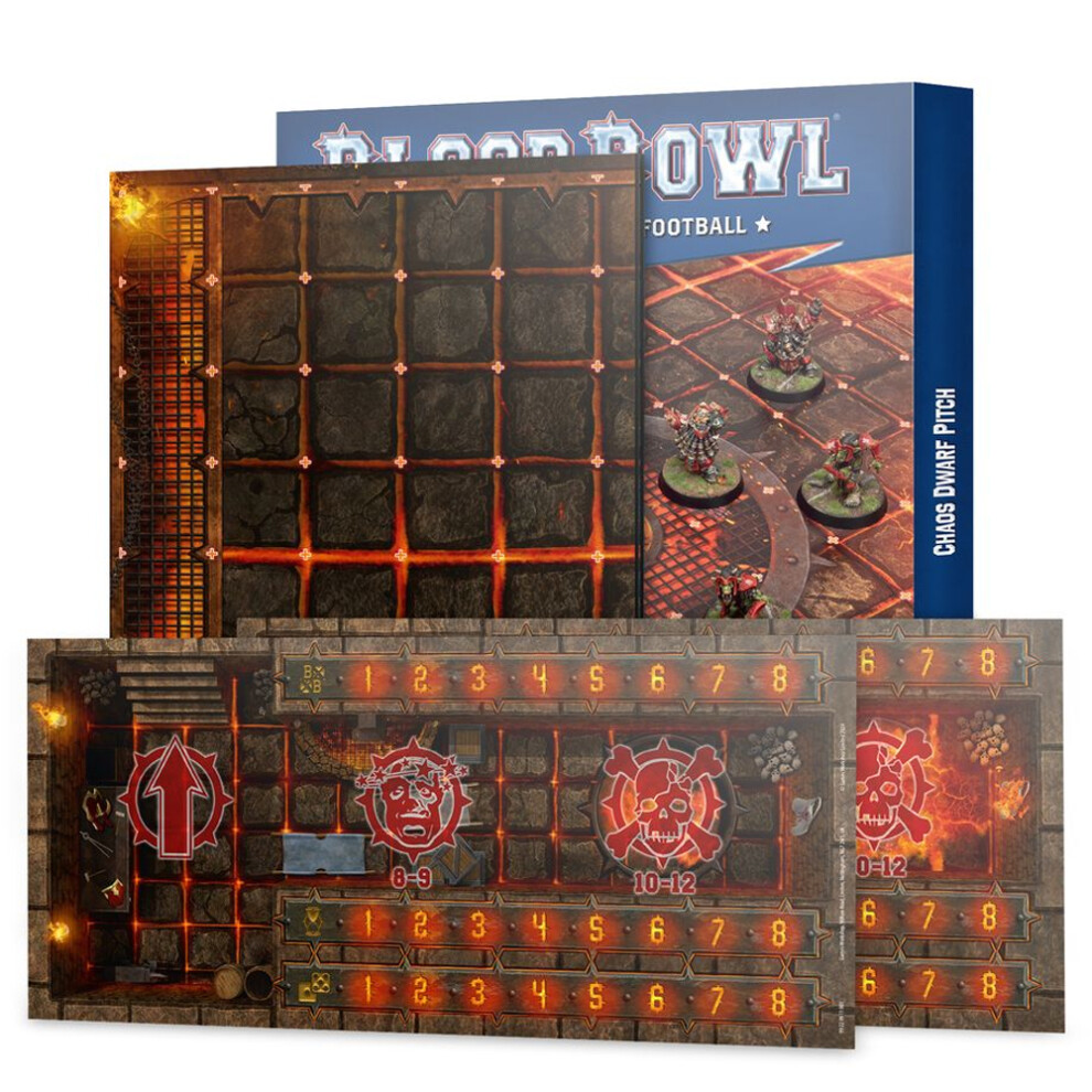 Games Workshop Warhammer Blood Bowl: Chaos Dwarf Pitch & Dugouts 202-46