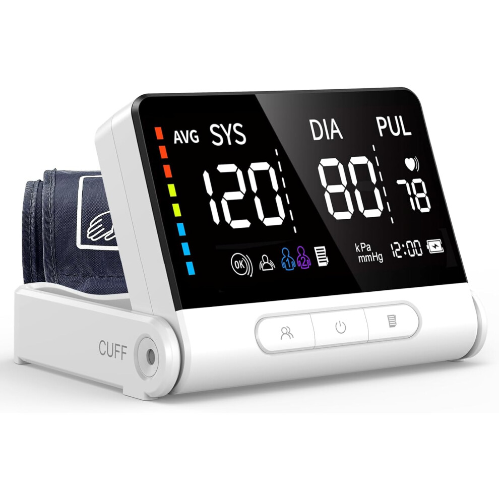 Blood Pressure Monitor Large Cuff Home Blood Pressure Machine, Upper Arm Accurate Blood Pressure Monitor 2x99 Records