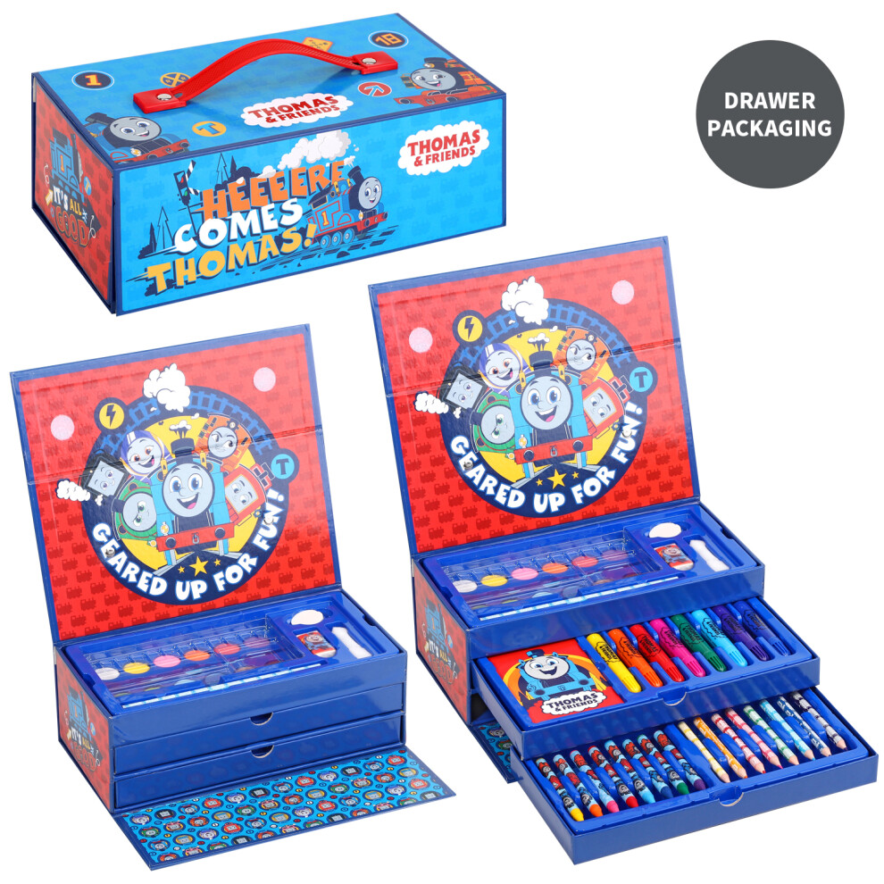 Thomas & Friends Colouring Art Case Painting Activity Chest Kids Set