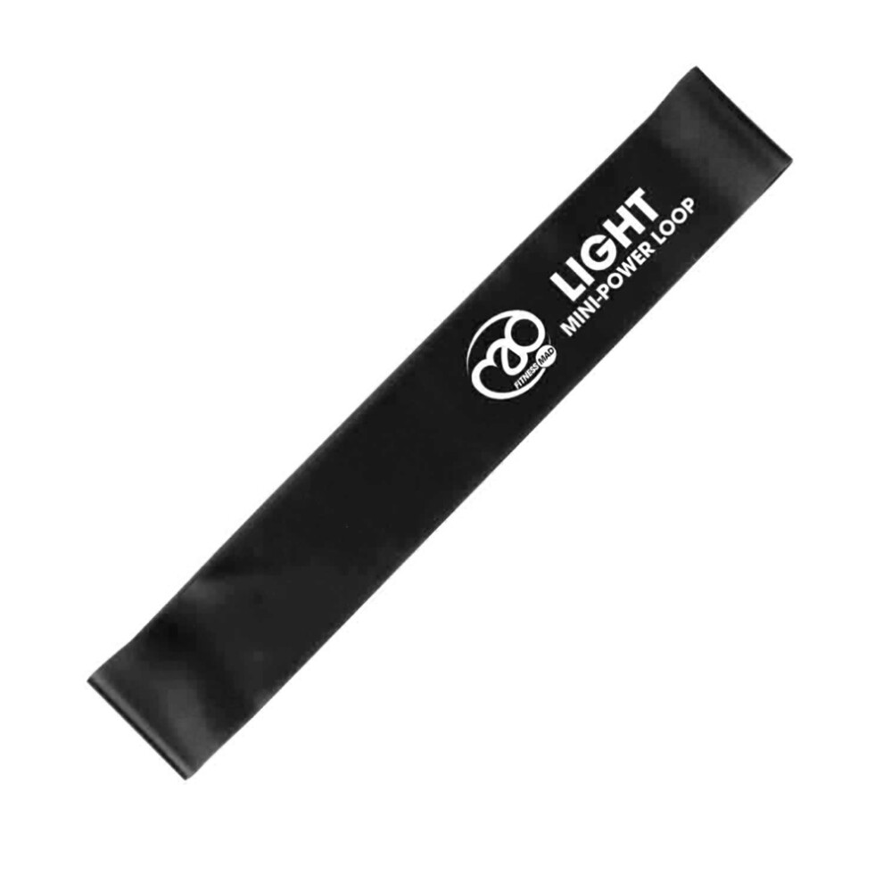 (XS, Black) Fitness Mad Mini Power Loop Resistance Band