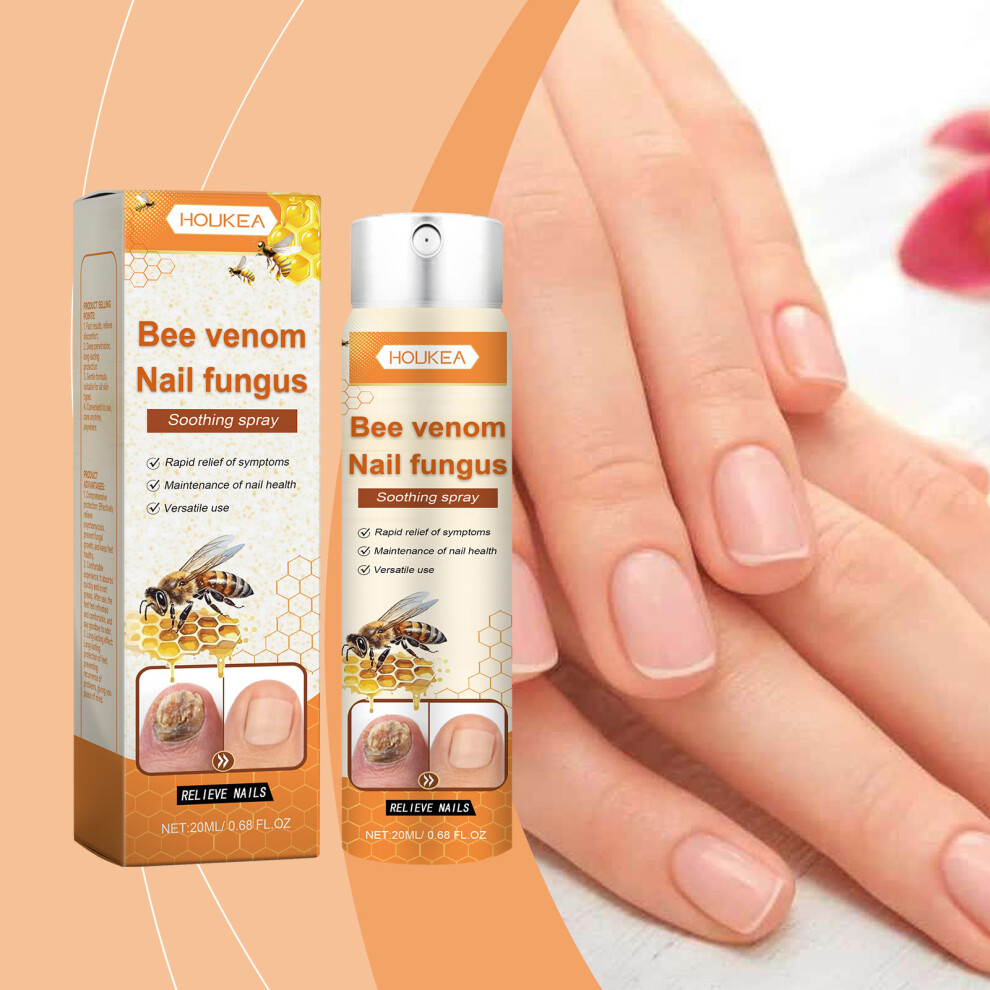 Nourishing Houkea Bee Venom Nail Care Spray For Shiny And Hydrated Nails 20ml