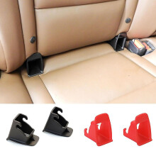 (Black) 2pcs/set Car   Seat Latch Belt Connector Guide Groove Expansion Guide Port For Isofix