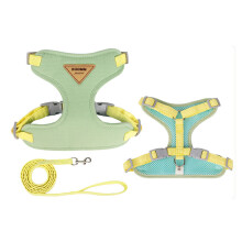 (L, green) Dog Harness Pet Leash Harness With Leash Harness For Small Dogs Comfortable