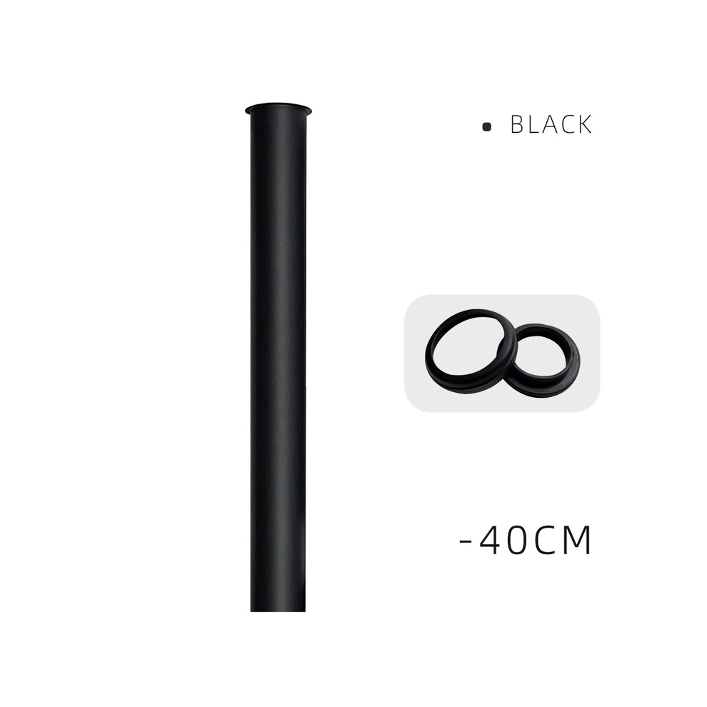 (Other, Black 400mm) 10-80cm Custom Size Drainpipe Basin Bottle Trap Drain Bathroom Sink Pop