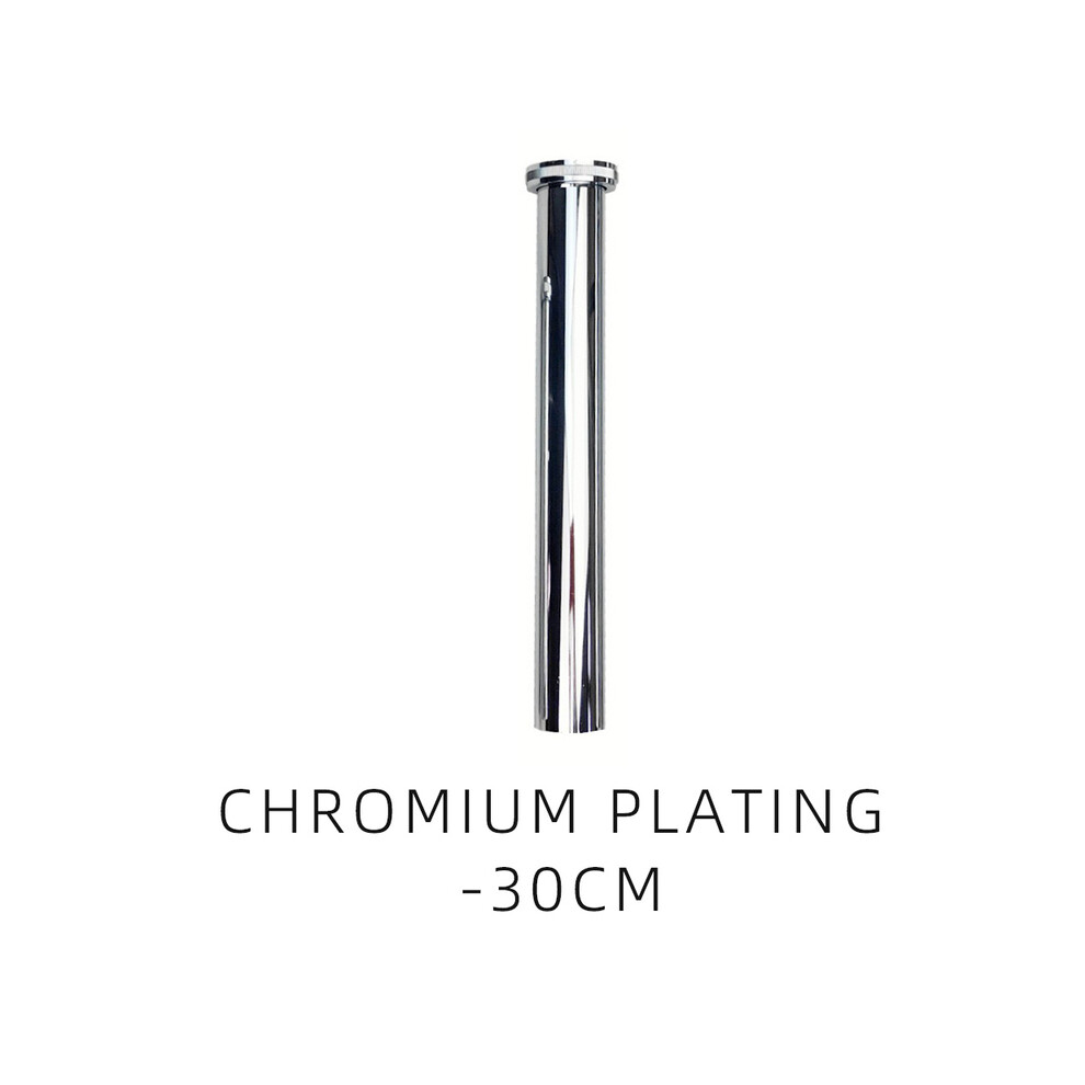(Other, Chrome 300mm) 10-80cm Custom Size Drainpipe Basin Bottle Trap Drain Bathroom Sink Pop