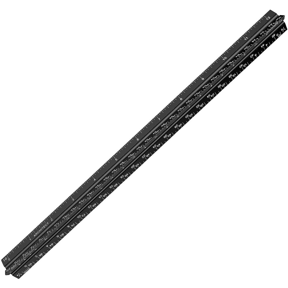 Architectural Scale Ruler Aluminum Architect Scale Triangular Scale Ruler Compatible With Architects, Draftsman, Students And Engineers 9176468051326
