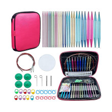 Circular Knitting Needle Set With Case - Aluminum Knitting Needles Compatible With Diy Diy Knitting With Kn
