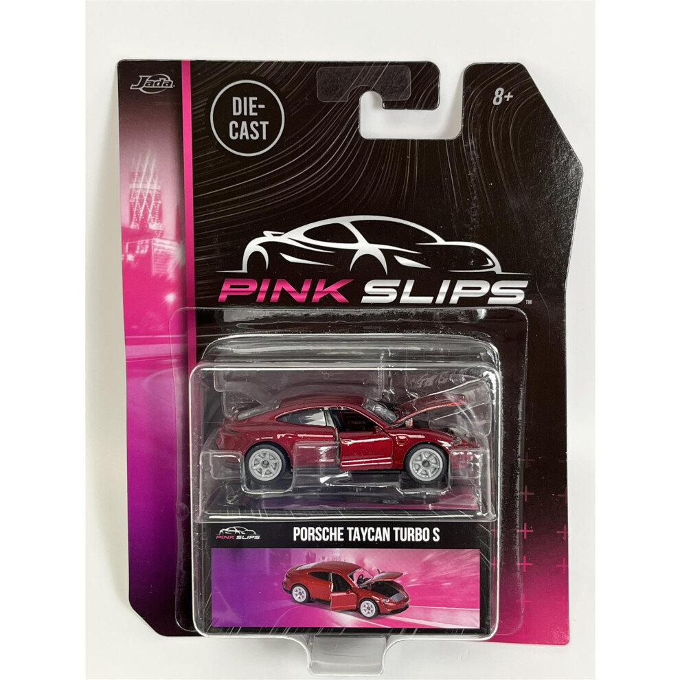 Porsche Taycan Turbo S Red 1:64 Scale Pink Slips Jada 213291000