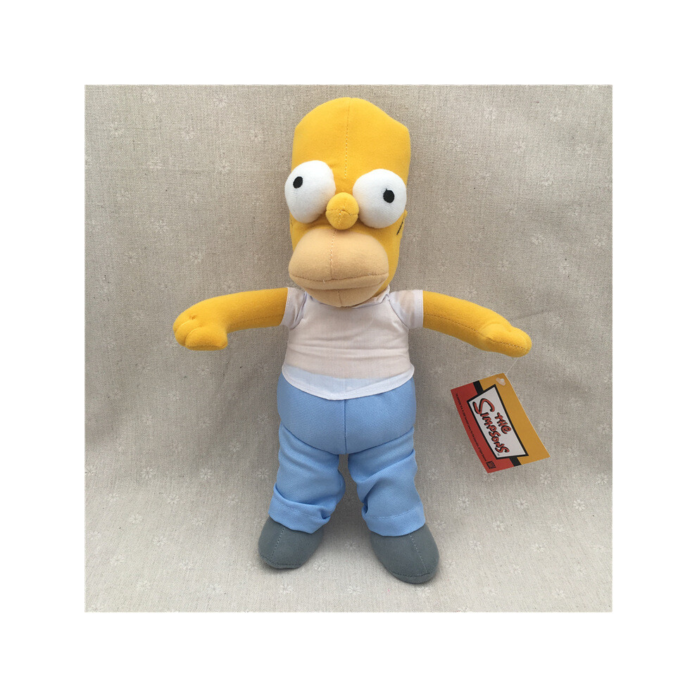 (Dad 35CM) Simpson Family Plush Doll for Kids Soft Plush Toys Cuddly Collectable Birthday Christmas Toys Gifts Home Decoration for Boys Girls