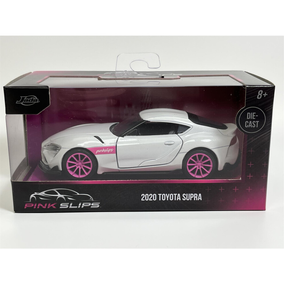 2020 Toyota Supra White 1:32 Scale Pink Slips Jada 253292000 24106