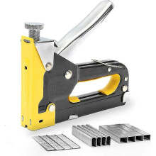 Staple Gun, 3 In 1 Heavy Duty Staple/brad Nail Gun With 600 Staples Attached For Fixing Material, Decoration, Carpentry, Furniture, Doors, Windows And