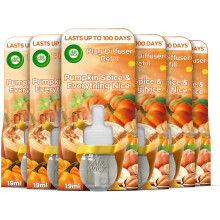 6 x Air Wick Plug in Oil Refills - Pumpkin Spice & Everything Nice