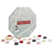 Yankee Candle Advent Calendar 2022 Wreath | Scented Candles Gift Set | 24 Scented Tea Lights and 1 Tea Light Holder | Snow Globe Wonderland Collection