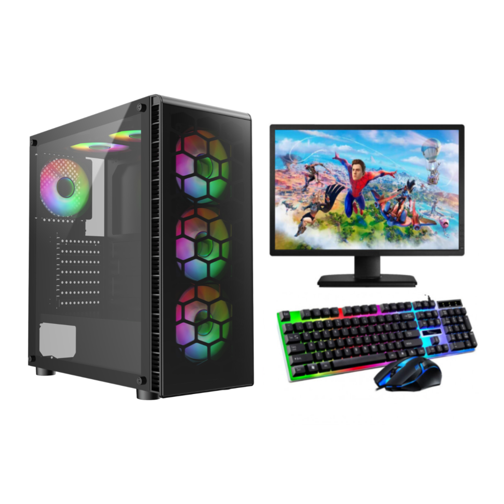 Fcs Gaming Pc Bundle Intel Core I7-4770 16Gb 1Tb Rtx 3050 Win 11 Wi-Fi Warranty