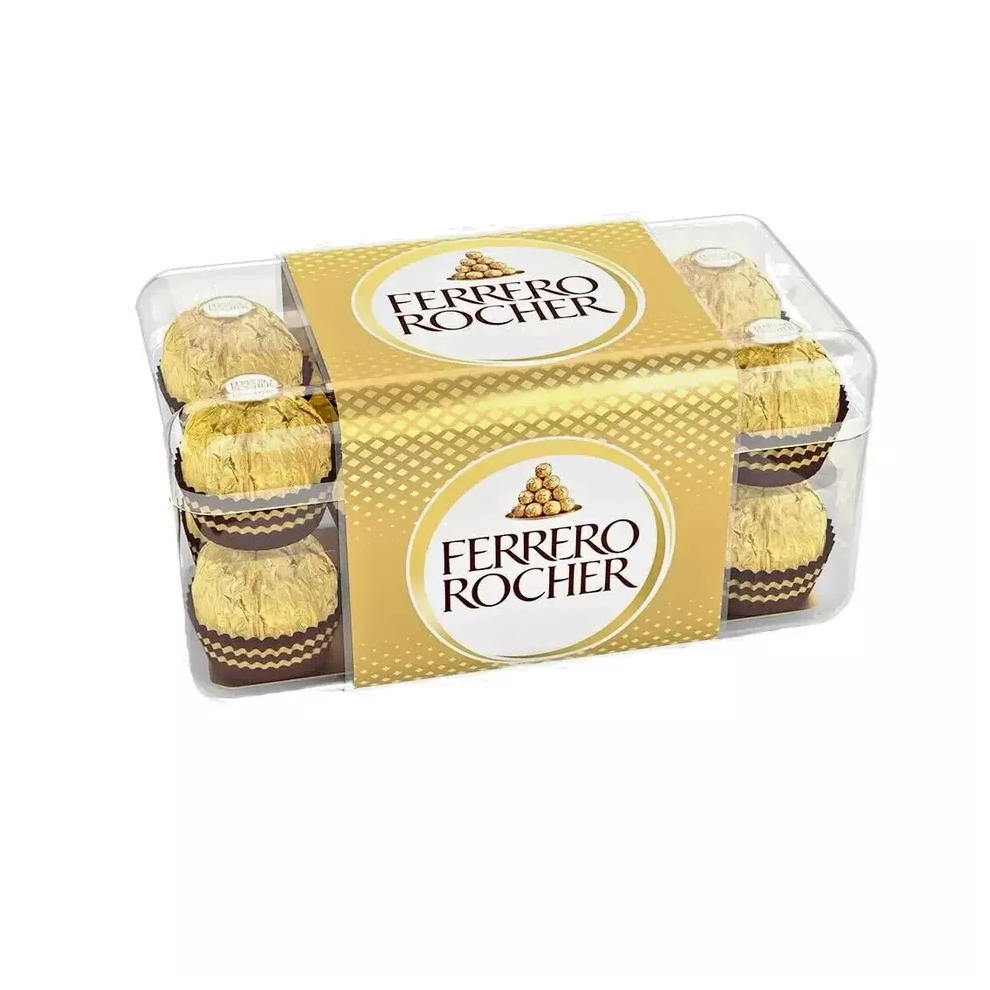 Ferrero Rocher 16 Pieces 200G Chocolates - Milk & Hazelnut Gift Box
