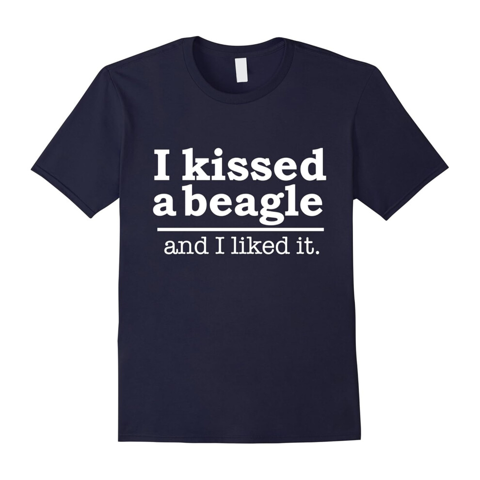 (L) Funny I kissed a Beagle and I liked it T-shirt Dog Lovers-Father's Day