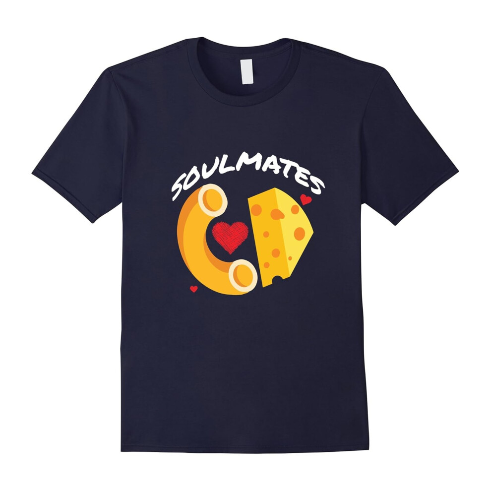 (L) Soulmates Macaroni Meets Cheese Perfect Match Love Tee Shirt-Father's Day