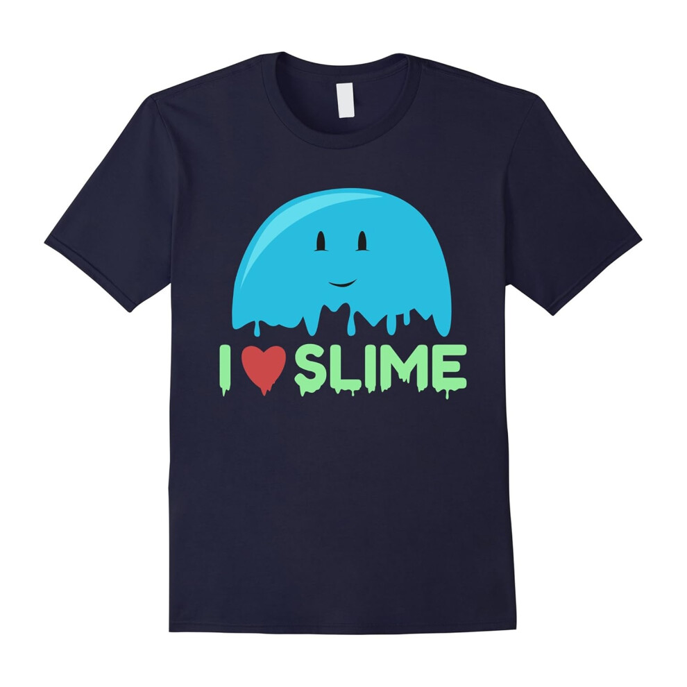 (XL) I Love Slime Cute Cartoon T-shirt-Father's Day