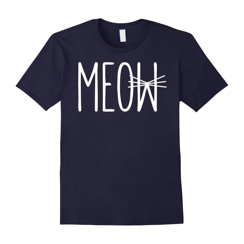 (XXL) MEOW! Cats Whiskers Cute Love Animals T-Shirt-Father's Day