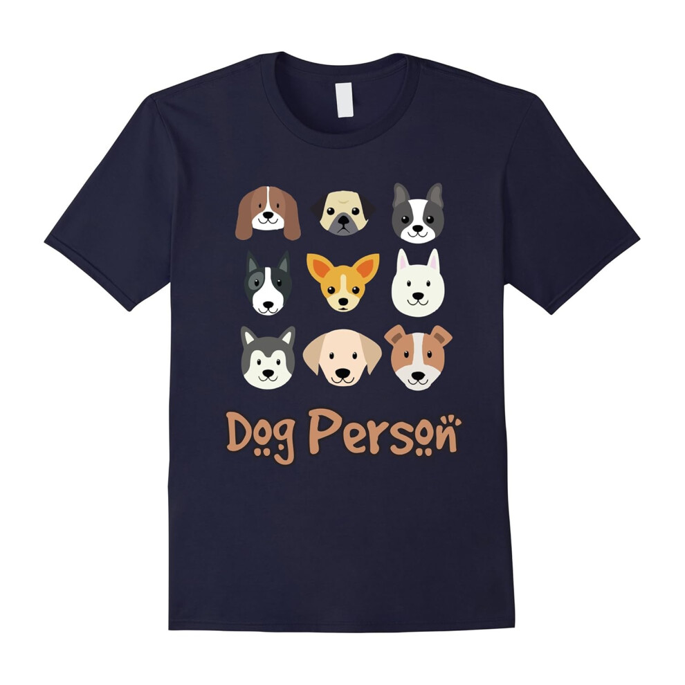 (L) Dog Lover Person Tee Shirt Lab Chihuahua Puppy Doggy Cute-Father's Day