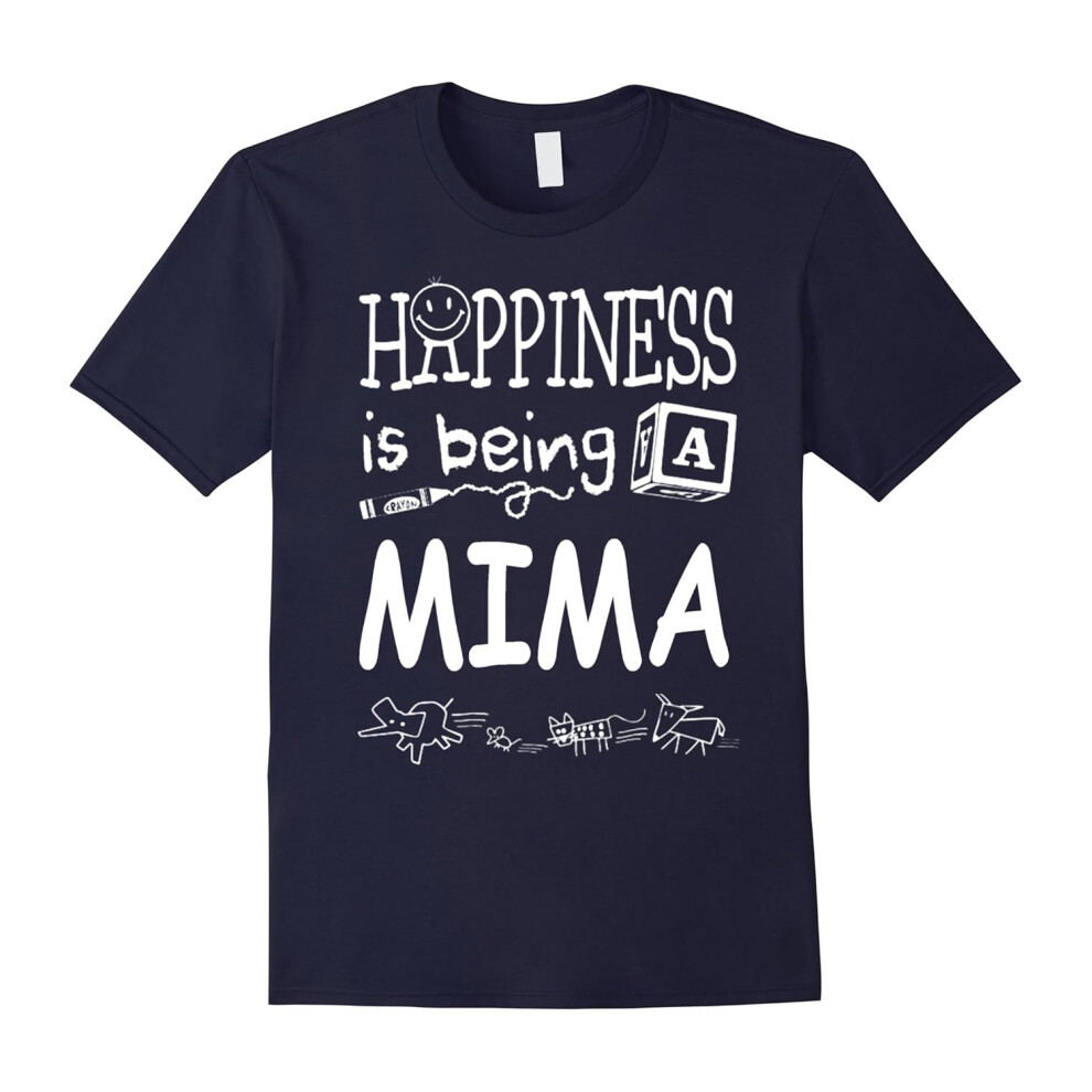 (M) Happiness Is Being A Mima T-Shirts Gifts For Grandmas-Father's Day