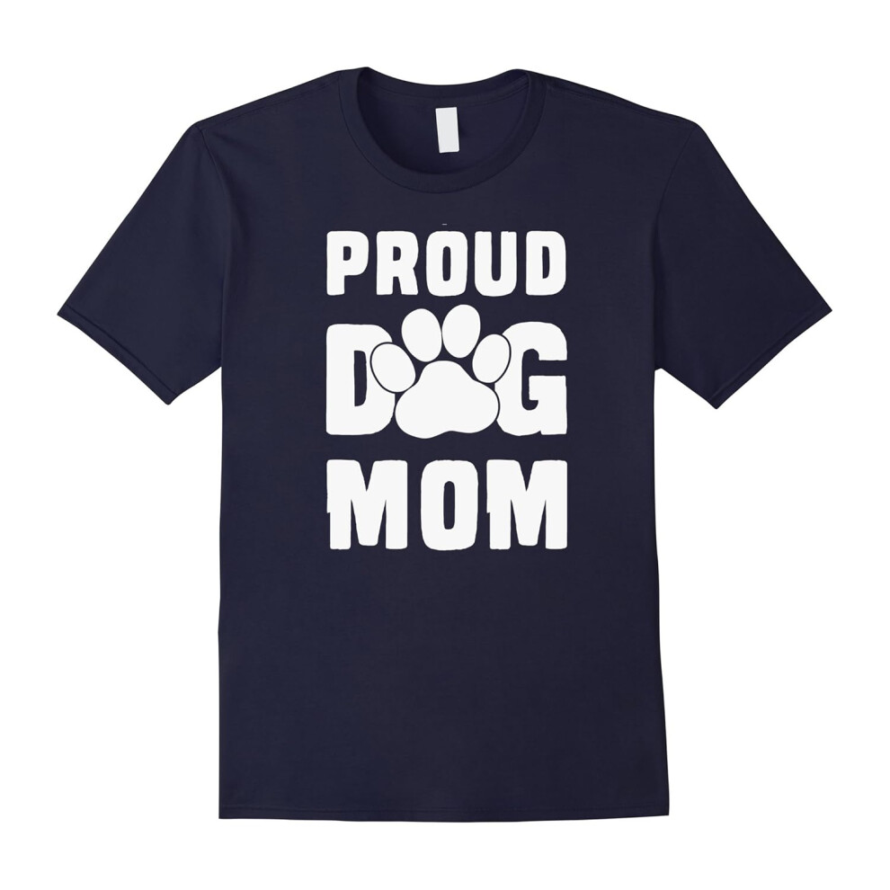 (XL) Proud Dog Mom, love paw t-shirt design-Father's Day