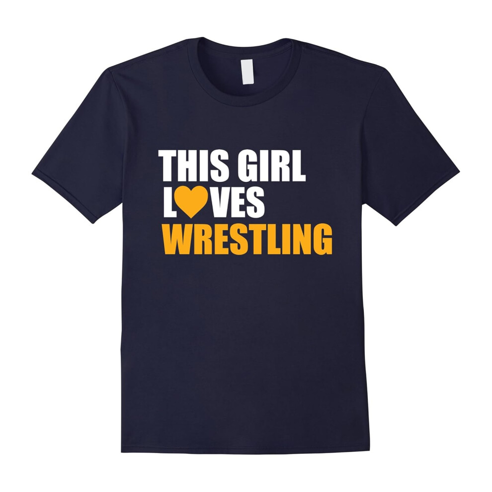 (M) Funny Wrestling Shirt This girl love wrestling-Father's Day