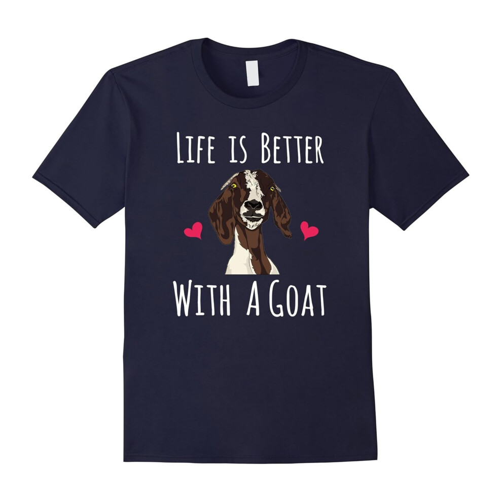 (S) Life Is Better With A Goat T-Shirt â Funny Goat Lovers Tee-Father's Day