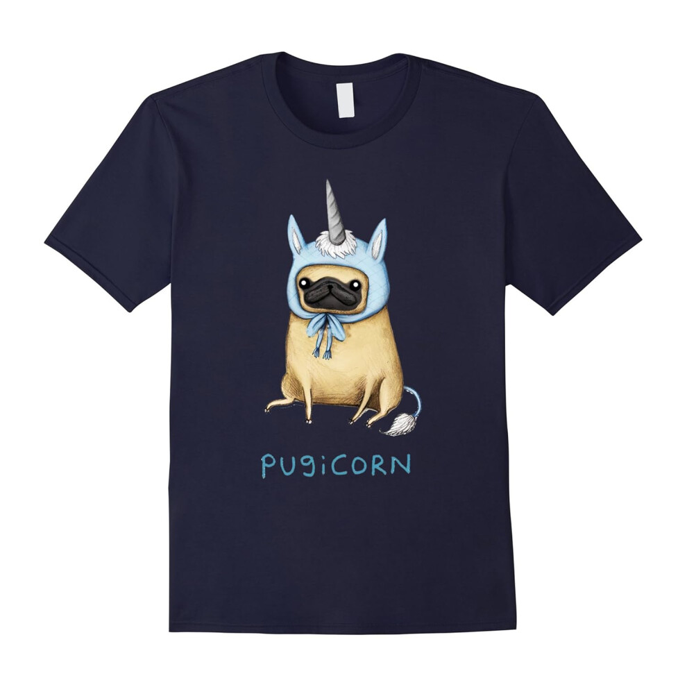 (XL) Pugicorn T-Shirt, Pug Lovers Tee-Father's Day