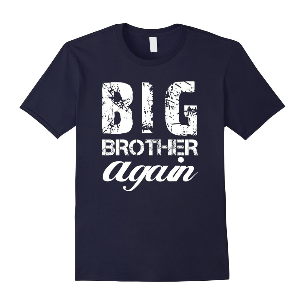 (XXL) Big Brother again T-shirt Cute Bro Youth Teenager Family Tee-Father's Day