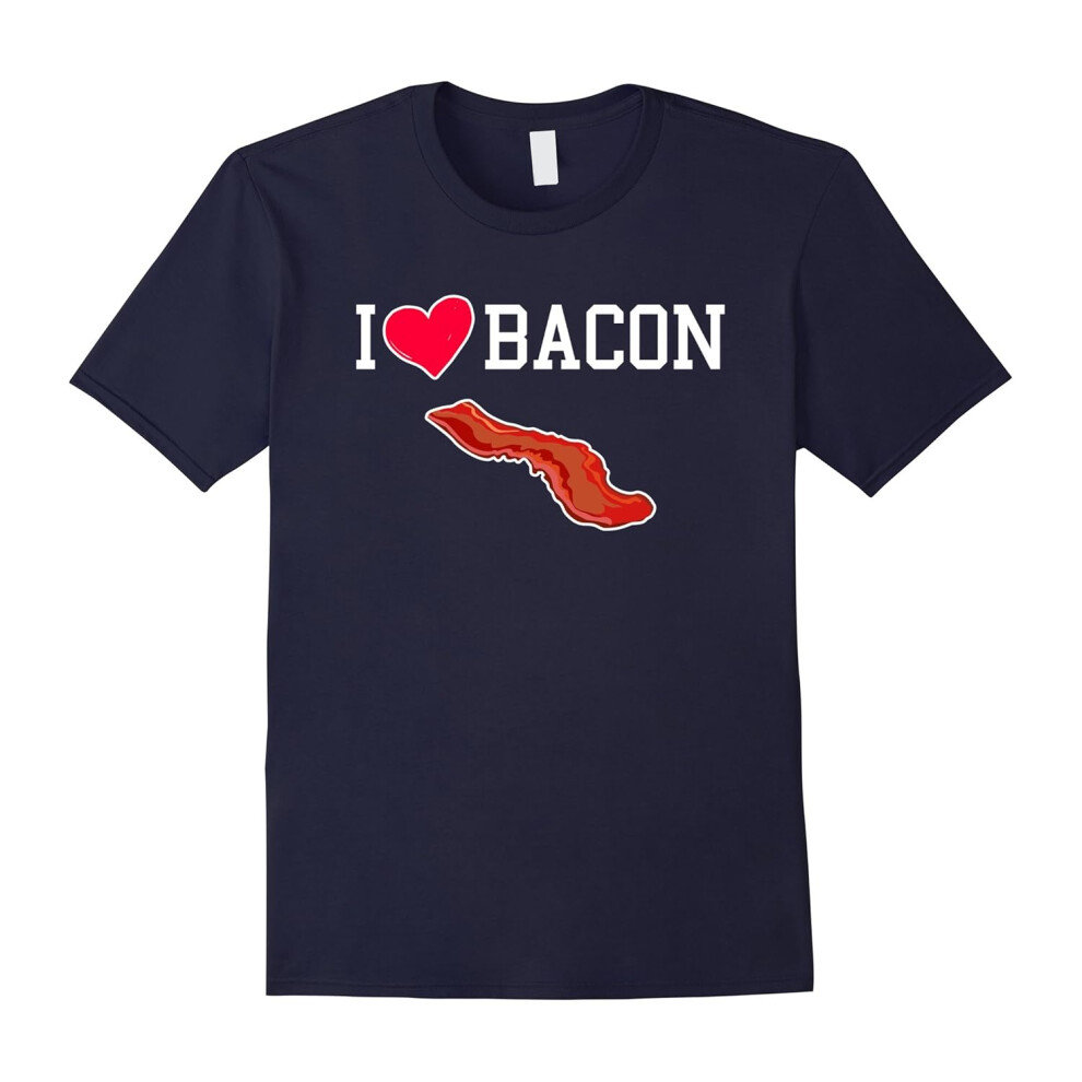 (XXL) I Love Bacon T-shirt for Bacon Lovers-Father's Day