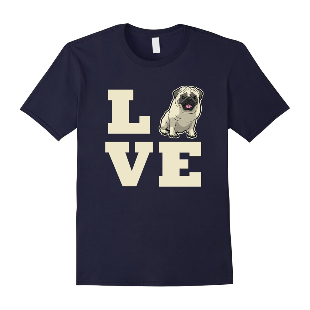 (M) I Love my Pug T-Shirt, Pug Lovers T-Shirt-Father's Day