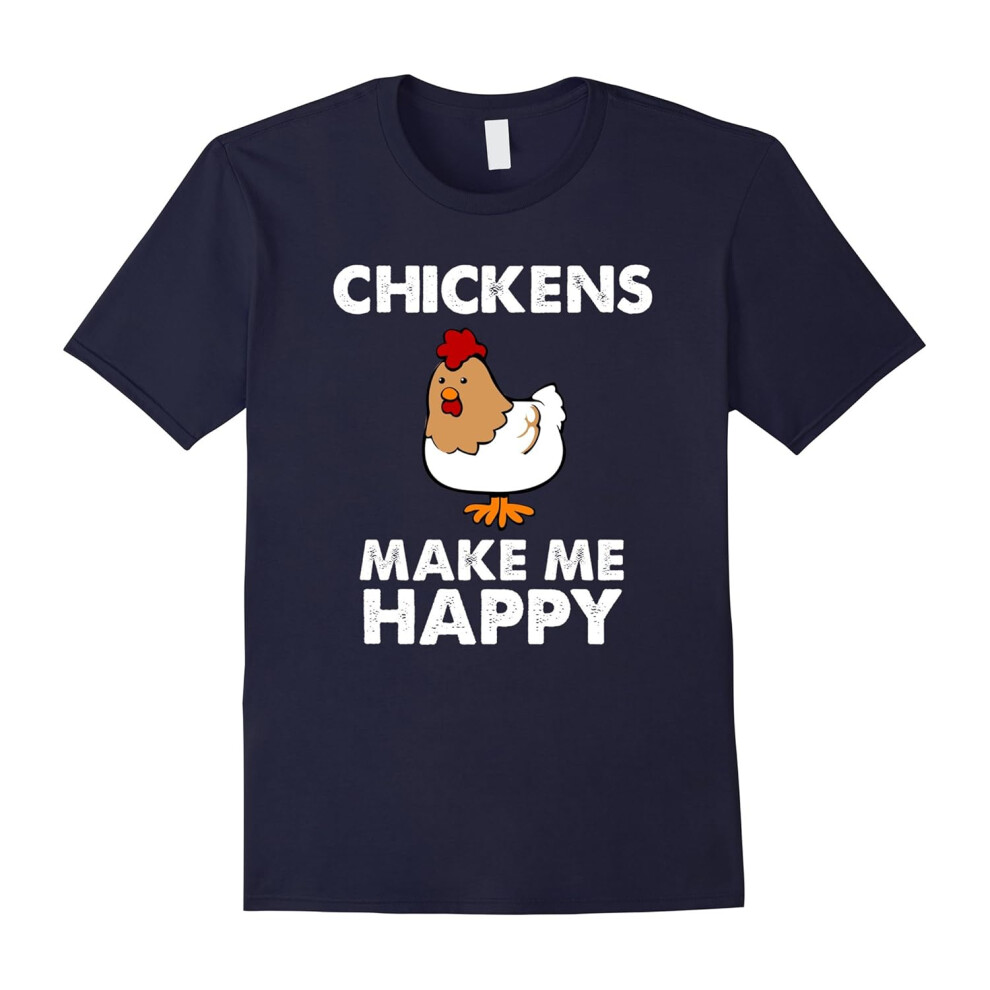 (XXL) Chicken Lover Gifts â Chickens Make Me Happy T Shirts-Father's Day