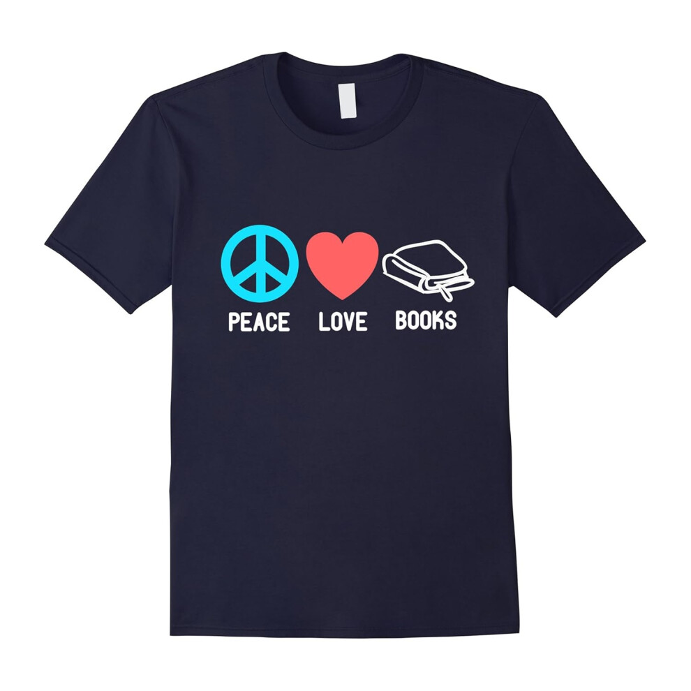 (XXXL) Peace Love Books Shirt â Vintage Book Shirts-Father's Day