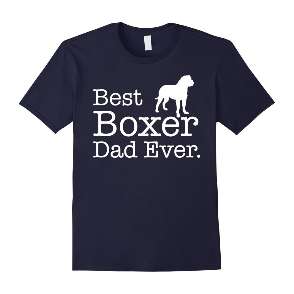 (M) Best Boxer Dad Ever T shirt Pet Kitten Animal Parenting-Father's Day