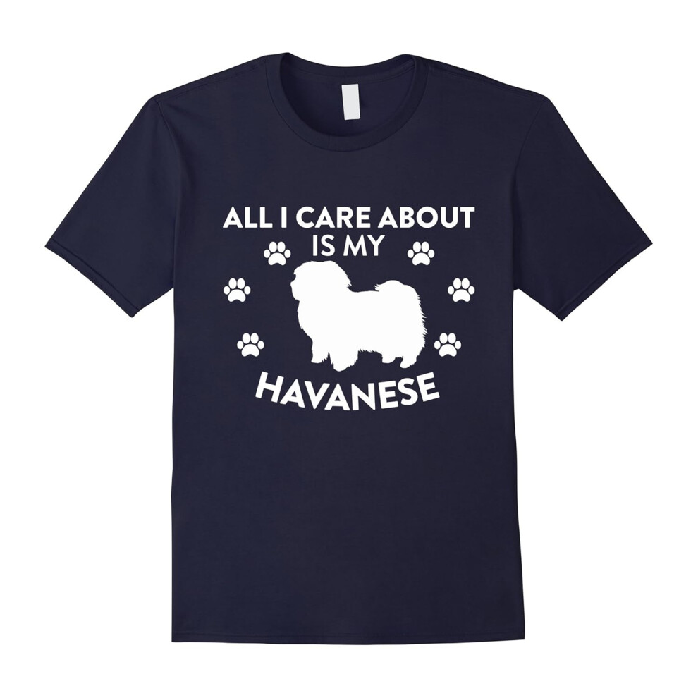 (XXXL) All I Care About Is My Havanese And Maybe 3 People Funny Dog Lover T-Shirt-Father's Day