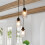 Living And Home Black 3-Light Pendant Light with Wave Glass Lampshade 1
