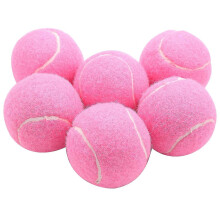 6pcs Pack Pink Tennis Balls Wear-resistant Elastic Training Balls 66mm Ladies Beginners Practice Ten