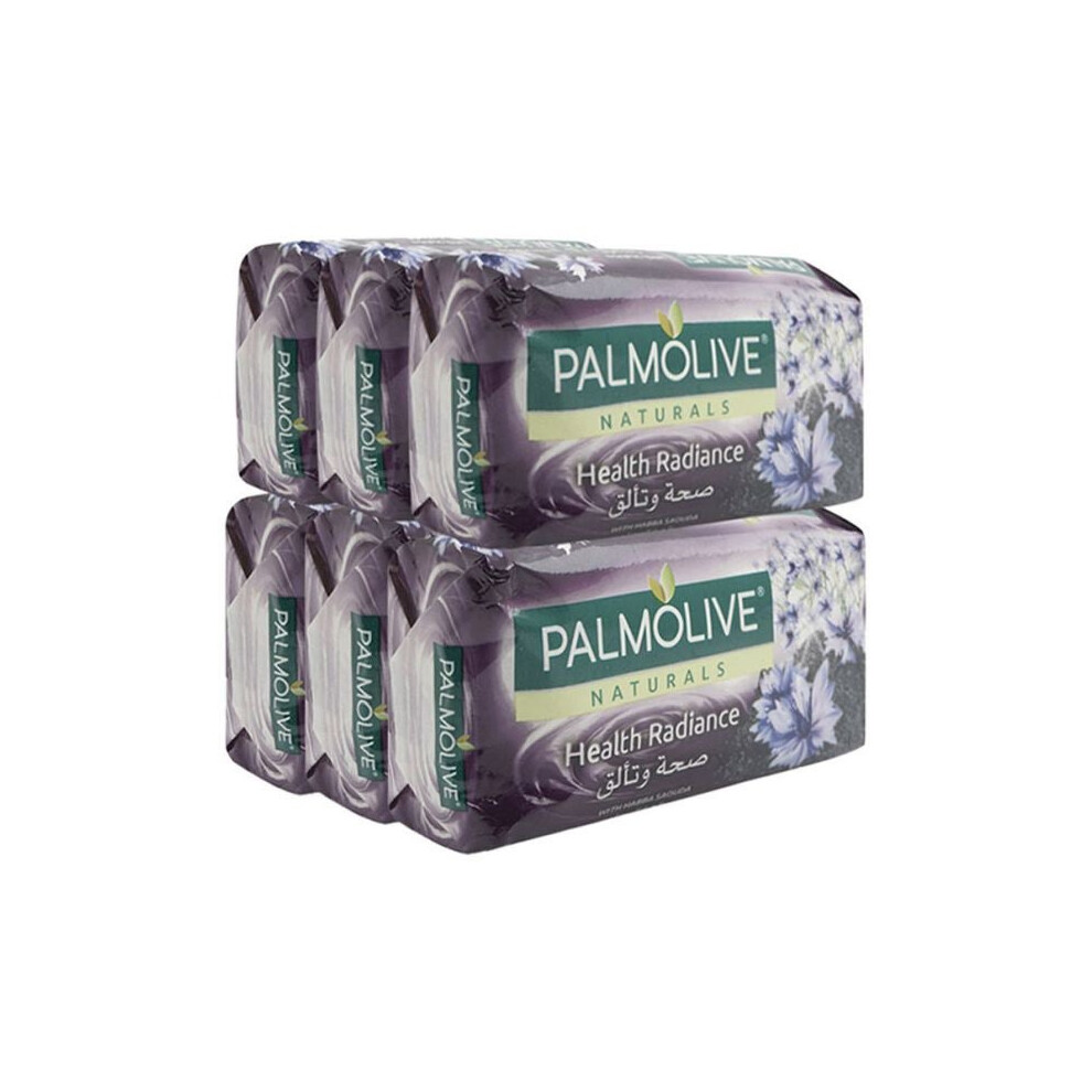 (PACK OF 6) Palmolive Naturals Health Radiance With Habba Saouda 170g |Skin Feeling Clean & Fresh |Hand & Body Bar Soap |Gentle Cleanser