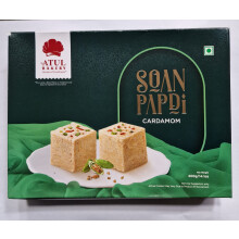 (Pack of 1) Cardamom Soan Papdi Indian Sweet 400g-Festive Gift