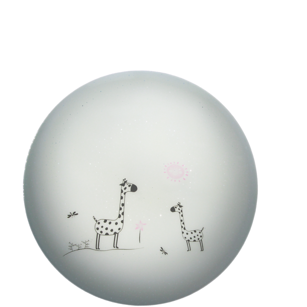 18W LED Round Ceiling Light 6500K, 1950 Lumen, Giraffe Print