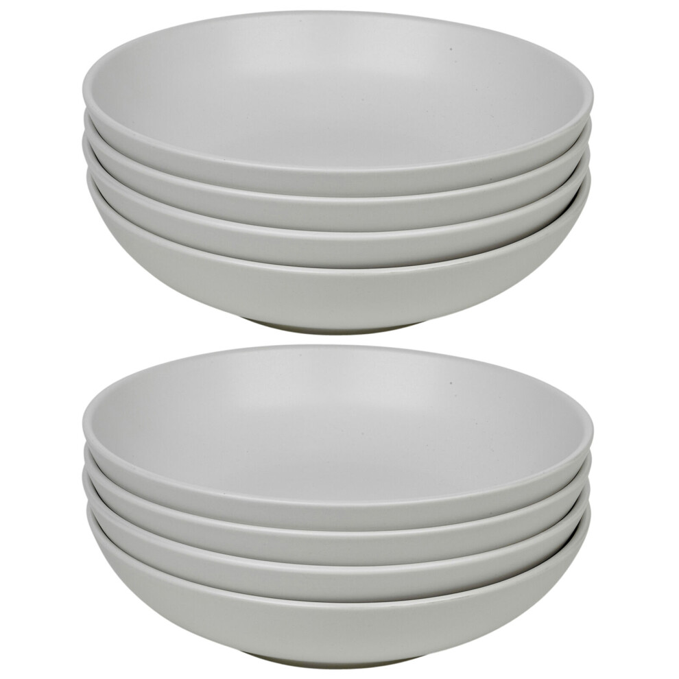 (8xWhite) Coloured Stone Ceramic Pasta Bowls Dining Sets-image-OPC-PFGX9ZQ-NEW