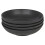 (4xBlack) Coloured Stone Ceramic Pasta Bowls Dining Sets 1