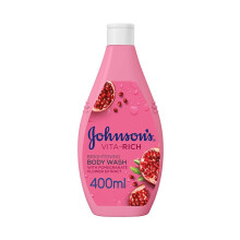 Johnson's Vita-Rich Body Wash With Pomegranate Flower 400ml |24-hour Comfort Shower Gel |Intense Hydration